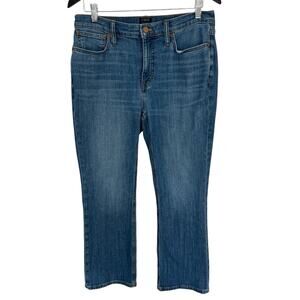 J. Crew Jeans Womens 29 Blue Mid-Rise Flare Crop Denim